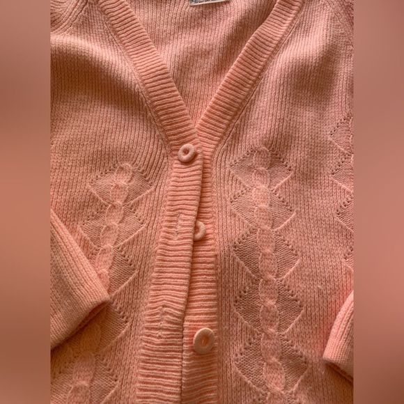 Vintage Risa Pink Cardigan Sweater. - Picture 4 of 7